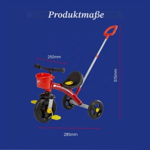 Tricicleta Chicco U-GO 2in1, cu maner telescopic, rosu, pentru copii 18 luni - 5 ani - Img 3