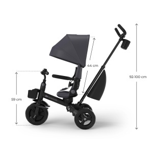 Tricicleta Kinderkraft Aveo 2 PRO, 6-in-1, compacta, gri - Img 14