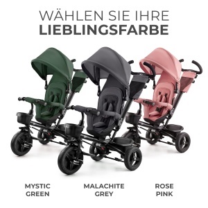 Tricicleta Kinderkraft Aveo, pentru copii de la 9 luni, roz, cu maner si copertina - Img 9