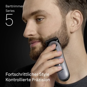 Trimmer barba Braun Series 5 BT5525 Lame ProBlade 40 lungimi 120 min autonomie Gri - Img 2