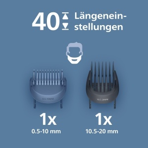 Trimmer barba Philips Seria 3000 BT366015 40 setari lungime Lame metalice autoascutite 100 impermeabil - Img 3