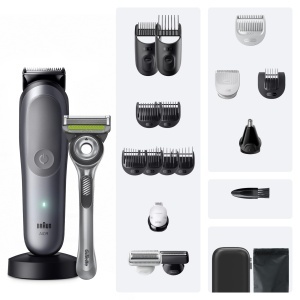 Trimmer Braun Multigroom All-in-One Series 9, 20-in-1, 120 min autonomie, gri - Img 6
