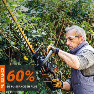 Trimmer de gard viu WORX Nitro WG286E.1 40V, motor fara perii, raza de taiere de 58 cm, grosime de taiere max. 27 mm, incl. baterie PowerShare 2x2 Ah, incarcator dublu si colector de taieturi - Img 3