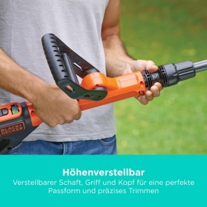 Trimmer de gazon BLACKDECKER STC1840EPC-QW, cu acumulator 18V, 30 cm, usor - Img 4