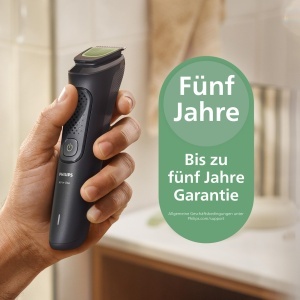Trimmer electric Philips Multigroom 3000 MG393015, 7 accesorii, 10 lungimi, acumulator 60 min - Img 9