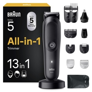 Trimmer Multifunctional Braun All-in-One Series 5, 13-in-1, 120 min autonomie, negru