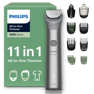 Trimmer multifunctional Philips MG595115 Series 5000 11 atasamente lame metalice autoascutite