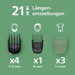 Trimmer multifunctional Philips Multigroom Series 7000 MG793115 16 accesorii lame autoascutite autonomie 120 min - Img 3