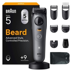 Trimmer pentru barba Braun Series 5 BT5565, 40 lungimi, gri