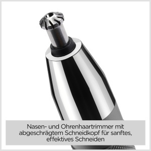 Trimmer pentru nas, urechi si sprancene BaByliss Super-X E116E, metal, 3-in-1, baterii - Img 4