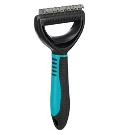 TRIXIE Fur Dematter - decupeaza covorase - varfuri grosiere - netezeste - 1 cm lungime dinti - 7 x 18 cm - negru/albastru - 24243