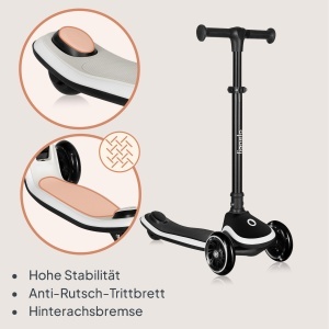 Trotineta pentru copii Lionelo Mey, 3 roti, LED, 50 kg, ajustabila - Img 7