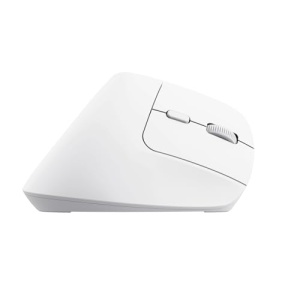 Trust Bayo+ Mouse Vertical Reincarcabil Bluetooth + RF 2.4GHz, Prevenirea Bratului Mouse-ului/Cotului de Tenis (Sindromul RSI), 50% Plastic Reciclat, Mouse Ergonomic Wireless PC, Laptop, Mac - Alb - Img 12