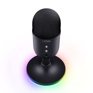 Trust Gaming GXT 236 Yami USB Streaming Microfon PC Podcast Twitch Discord ASMR YouTube, Cardioid Condensator Microfon Gaming, Mute, Iluminare RGB - Negru - Img 10