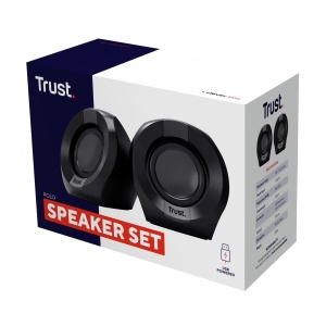 Trust Polo Small PC Speaker 2.0, 8W (4W RMS), Set de Difuzoare Compacte, Set de Difuzoare de Operare USB, Control Integrat, AUX 3.5mm, PC Boxes Computer Laptop - Negru - Img 9