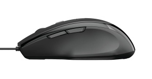 Trust Voca PC Mouse cu Cablu, 800-2400 DPI, Forma Confortabila, Lungime Cablu 160cm, 2 Butoane Deget, Mouse USB, Mouse Optic pentru Mac, Computer, Laptop - Negru - Img 4