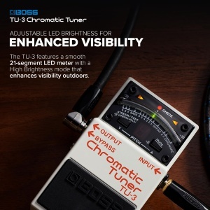 Tuner cromatic BOSS TU-3 pentru chitara si bas, robust, usor de utilizat - Img 3
