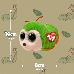 Ty Beanie Boos Pilar Jucarie Plus 15 cm Verde cu Ochi Stralucitori - Img 3