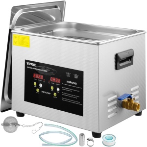 Ultrasunete Curatator VEVOR 15 L, 600 W, 360 W, cu Timer Digital