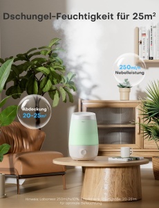 Umidificator AROEVE, 2.5L, 250 mlh, Alb - Img 4
