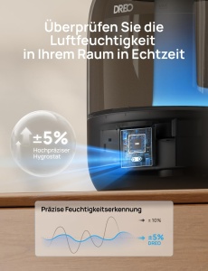 Umidificator Dreo cu ultrasunete 3L functie aromaterapie ideal pentru dormitor si camere de copii - Img 4