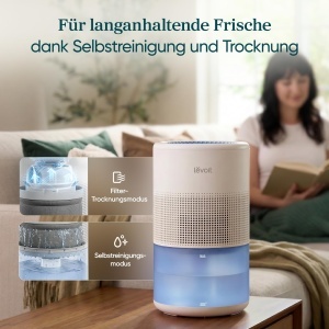 Umidificator Inteligent Levoit, 4.5L, 400mlh, fara praf alb - Img 4