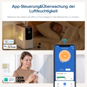 Umidificator Inteligent Levoit OasisMist, 4.5L, 550 mlh, Alb - Img 5