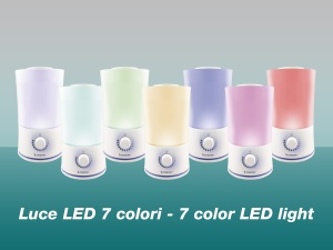 Umidificator si difuzor aromaterapie Beper 70.401, 2.4L, 30W, LED 7 culori, Alb - Img 3