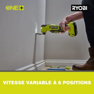 Unealta multifunctionala cu acumulator RYOBI 18 V ONE+ RMT18-0 (unghi de oscilatie 3,0deg, viteza de oscilatie 0-20.000 min-1, control variabil al vitezei, iluminare LED, inclusiv accesorii, fara baterie si incarcator in cutie) - Img 6