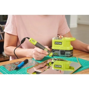 Unealta rotativa cu acumulator RYOBI 18 V ONE+ RRT18-0, diametru de prindere 3,2 mm, cablu 91,5 cm, 15 accesorii, maner GripZone, fara baterie si incarcator - Img 5