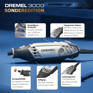Unelte multifunctionale Dremel 3000 Champion, 130 W, 33.000 RPM, cu 25 accesorii - Img 4