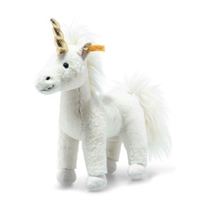 Unicorn de plus Steiff 067662 - 27 cm, alb, cu detalii aurii