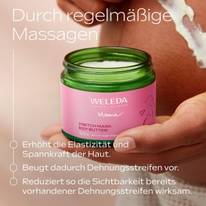 Unt pentru corp Weleda Mama 150ml, vegan, hidratant, pentru prevenirea vergeturilor - Img 2