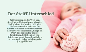 Ursulet de plus Steiff My First Teddybar, 26 cm, roz, pentru bebelusi - Img 3