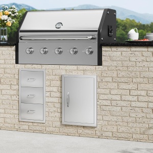 Usa de acces pentru exterior VEVOR, 407 x 559 x 46 mm, din otel inoxidabil, cu maner ergonomic - Img 8