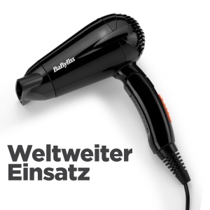 Uscator de par BaByliss 2000W, pliabil, universal, negruportocaliu - Img 6