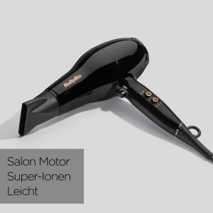 Uscator de par BaByliss Pro Power D5245E, 2300W, negru, cu tehnologie ionica - Img 3
