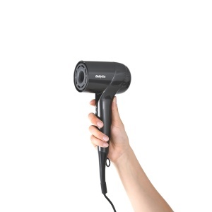 Uscator de par BaByliss Titanium Shine 1600W, compact, cu difuzor, argintiu - Img 8