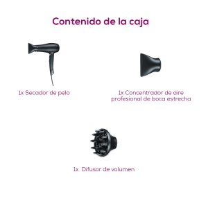 Uscator de par Beurer HC 50 Ion 2200 Watt, impotriva incarcarii statice, cu duza de coafare si difuzor de volum - Img 7