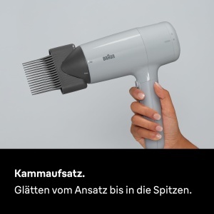 Uscator de par Braun HD2.35, 2200 W, cu difuzor si 3 temperaturi, gri - Img 6