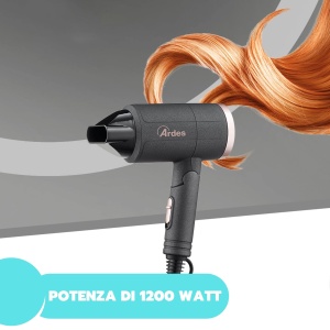 Uscator de par compact Ardes ARPHON01 1200W cu maner pliabil si concentrator - Img 7