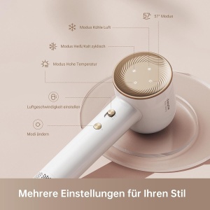 Uscator de par Dreame Hair Glory, 110.000 rotatiimin, 70ms, alb - Img 5