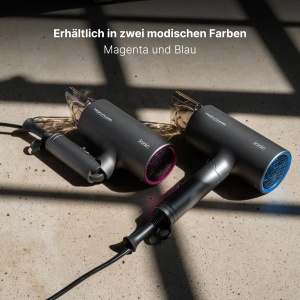 Uscator de par pliabil ProfiCare(r) |1600W | Uscator de par compact pentru calatorii | Functia de ionizare pentru parul stralucitor | Uscator de par de calatorie | 3 niveluri | Soft Touch - Carcasa | Uscator de par de calatorie mic | PC - HT 3073 albastru - Img 6