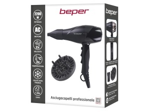 Uscator de par profesional BEPER P301ASC002 2200W uscator de par cu 2 viteze 3 temperaturi jeturi de aer rece - difuzor de volum si concentrator de co - Img 7