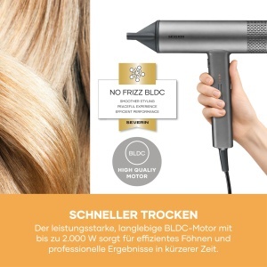 Uscator de par Severin S-Style Speed Pro, 2000W, Ioni, Culoare Anthrazit - Img 4