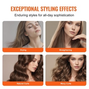 Uscator de par si styler multifunctional VEVOR 4-in-1 CT-302i 110000 RPM 1600W 4 trepte de temperatura - Img 3