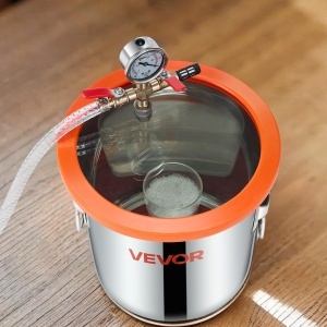 Vakuum Camera VEVOR VP125, 11,36 L, 99 Lmin, Inox, Cu Pompa - Img 8