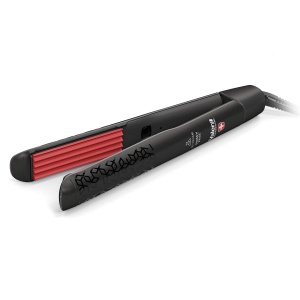 Valera, Swiss'X Frise 101.04, creponat si fier ondulat, dispozitiv ceramic profesional, varfuri termoizolante, buton de pornire/oprire, cablu de 3 m, 230degC, negru