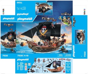 Vapor pirat PLAYMOBIL 71530, 137 piese, accesoriu pentru copii de la 4 ani - Img 4