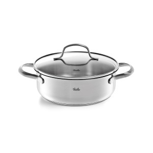 Vas de gatit Fissler San Francisco, 20 cm, 2,1 L, inox, cu capac din sticla
